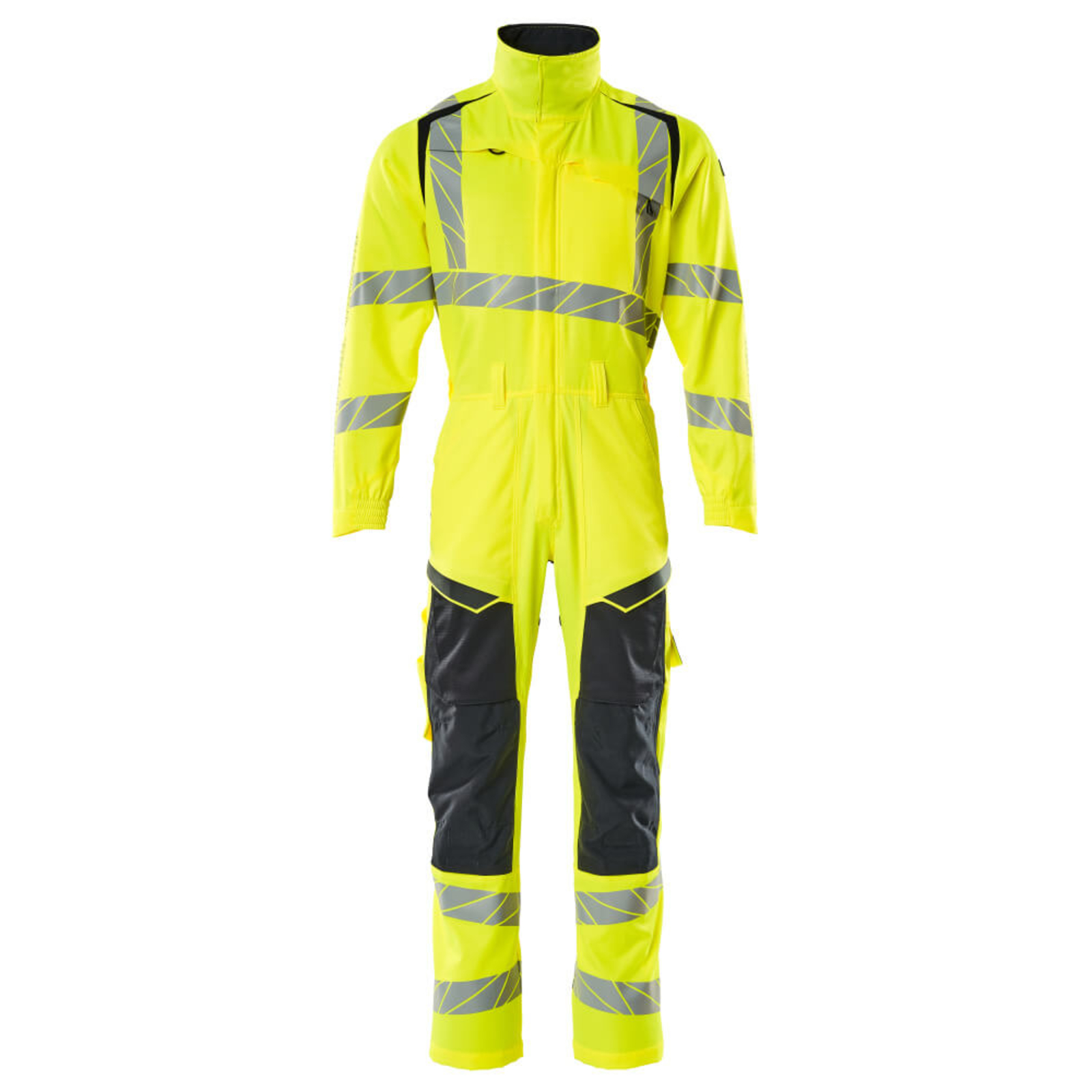 Combinaison avec poches genouillères ACCELERATE SAFE Hi-vis Jaune/Marine foncé MASCOT - 19519-236-17010