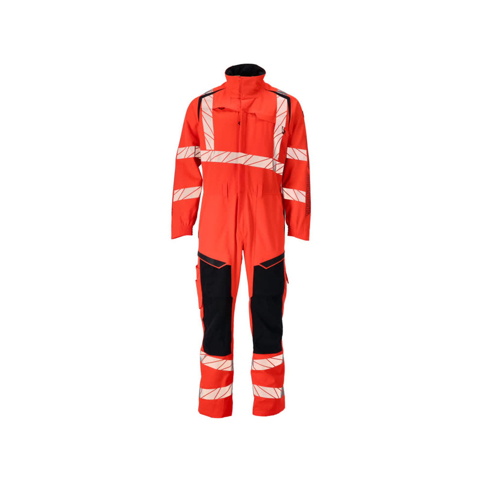 Combinaison avec poches genouillères ACCELERATE SAFE Hi-vis Rouge/Marine foncé MASCOT - 19519-236-22210