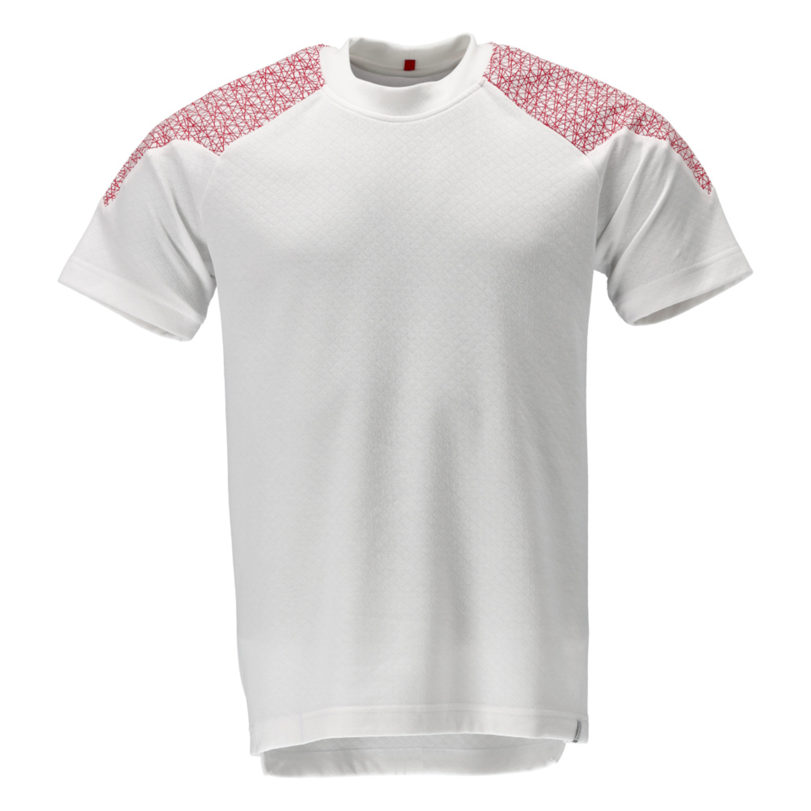 T-shirt manches courtes FOOD & CARE Blanc/Rouge trafic MASCOT - 20082-933-06202