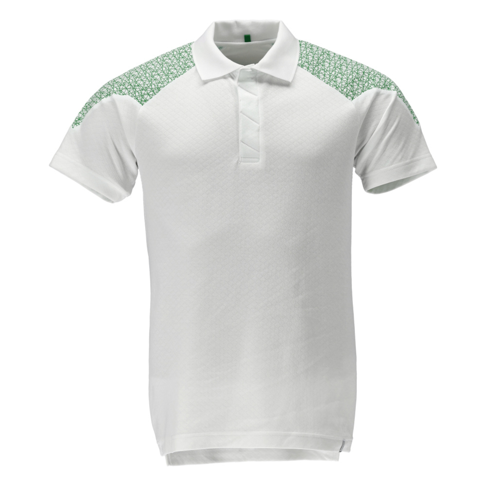 Polo FOOD & CARE Blanc/Vert gazon MASCOT - 20083-933-06333