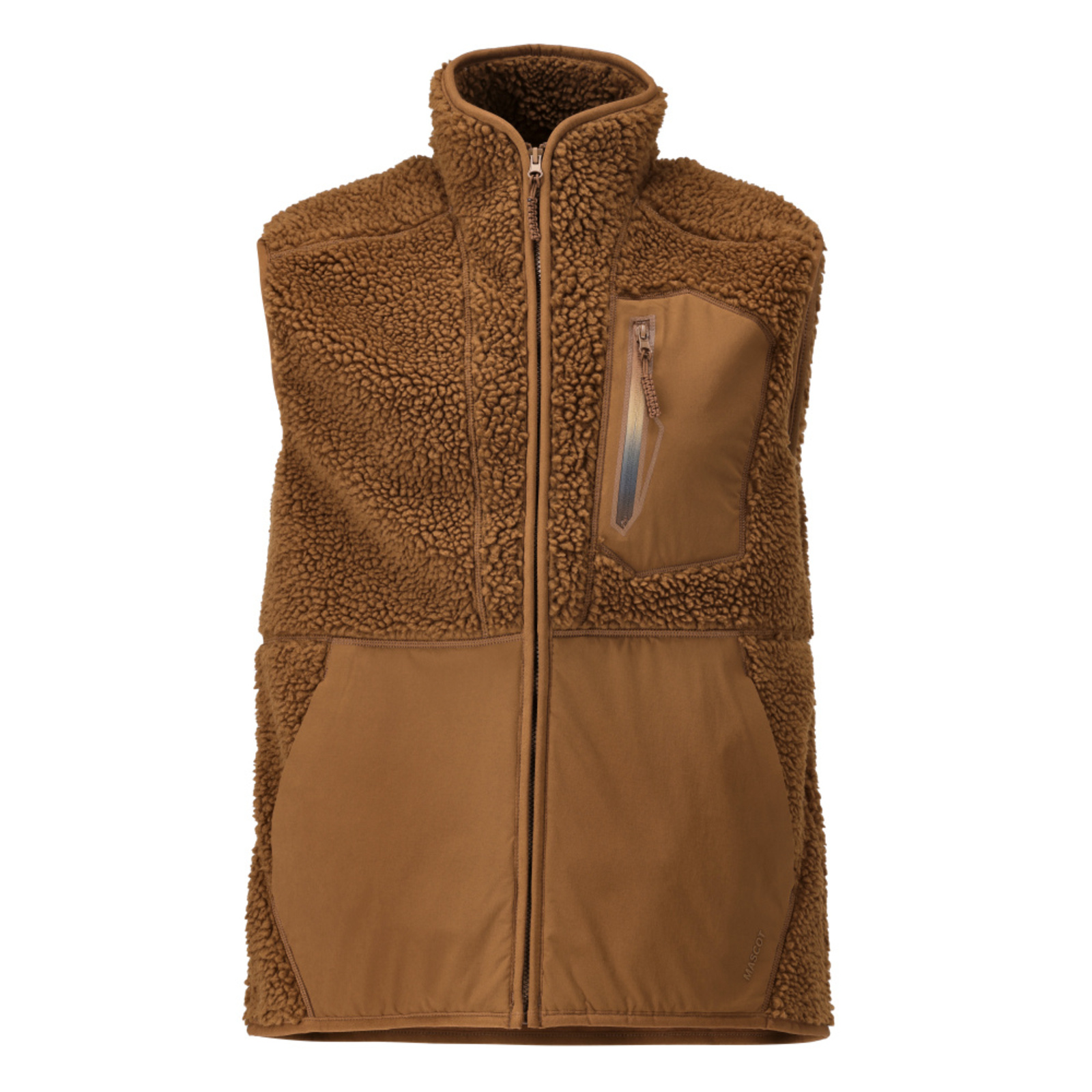 Gilet fourrure zippé CUSTOMIZED Brun noisette MASCOT - 22465-682-54