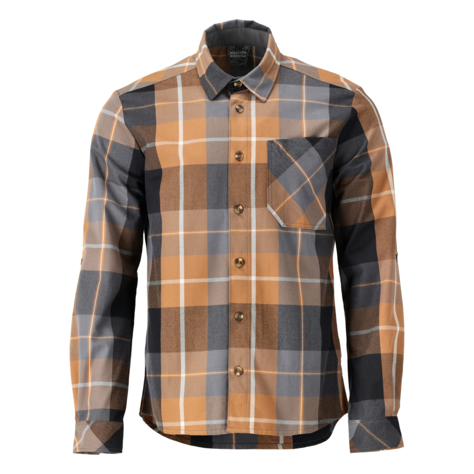 Chemise CUSTOMIZED À carreaux brun noisette MASCOT - 22904-446-598
