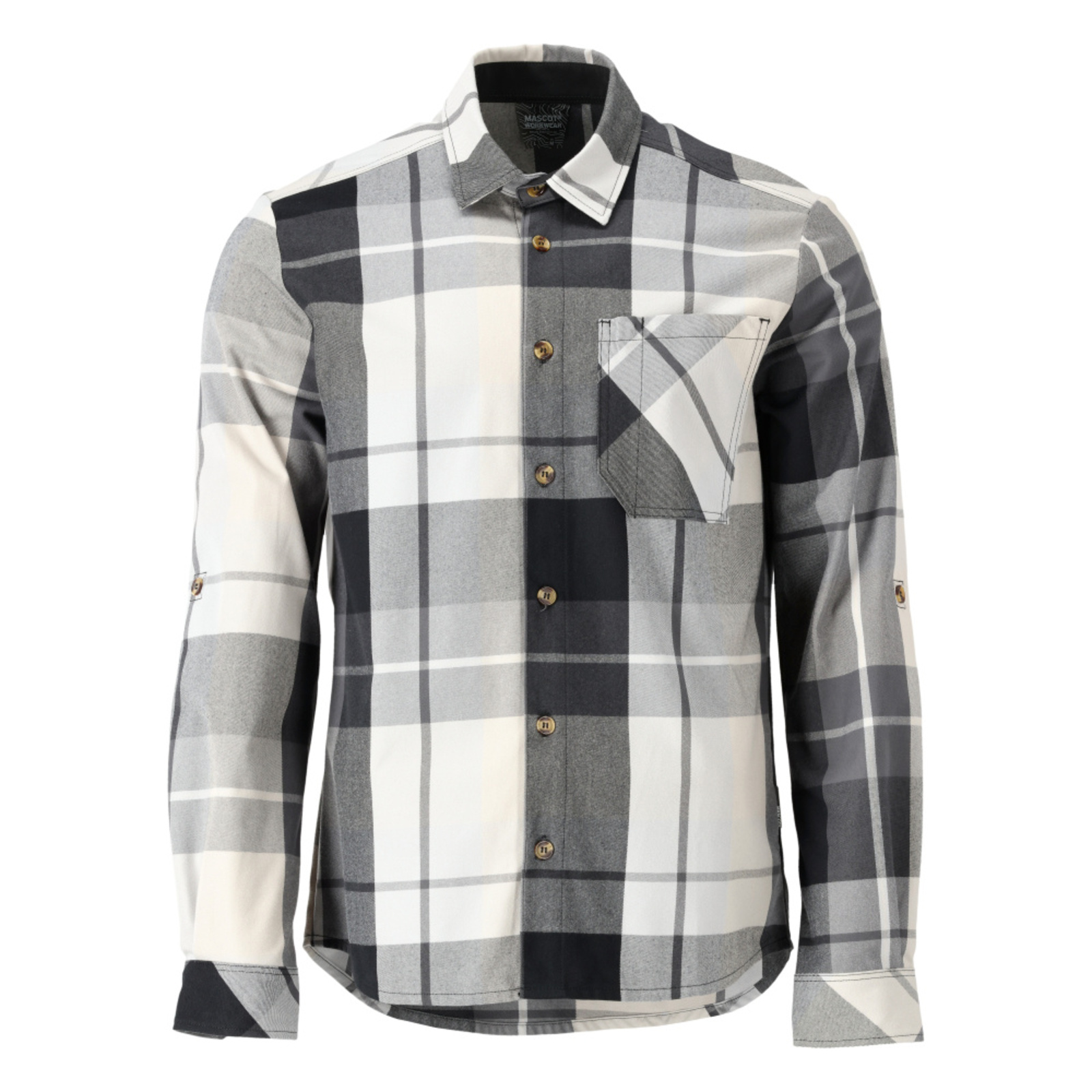 Chemise CUSTOMIZED À carreaux gris anthracite MASCOT - 22904-446-899