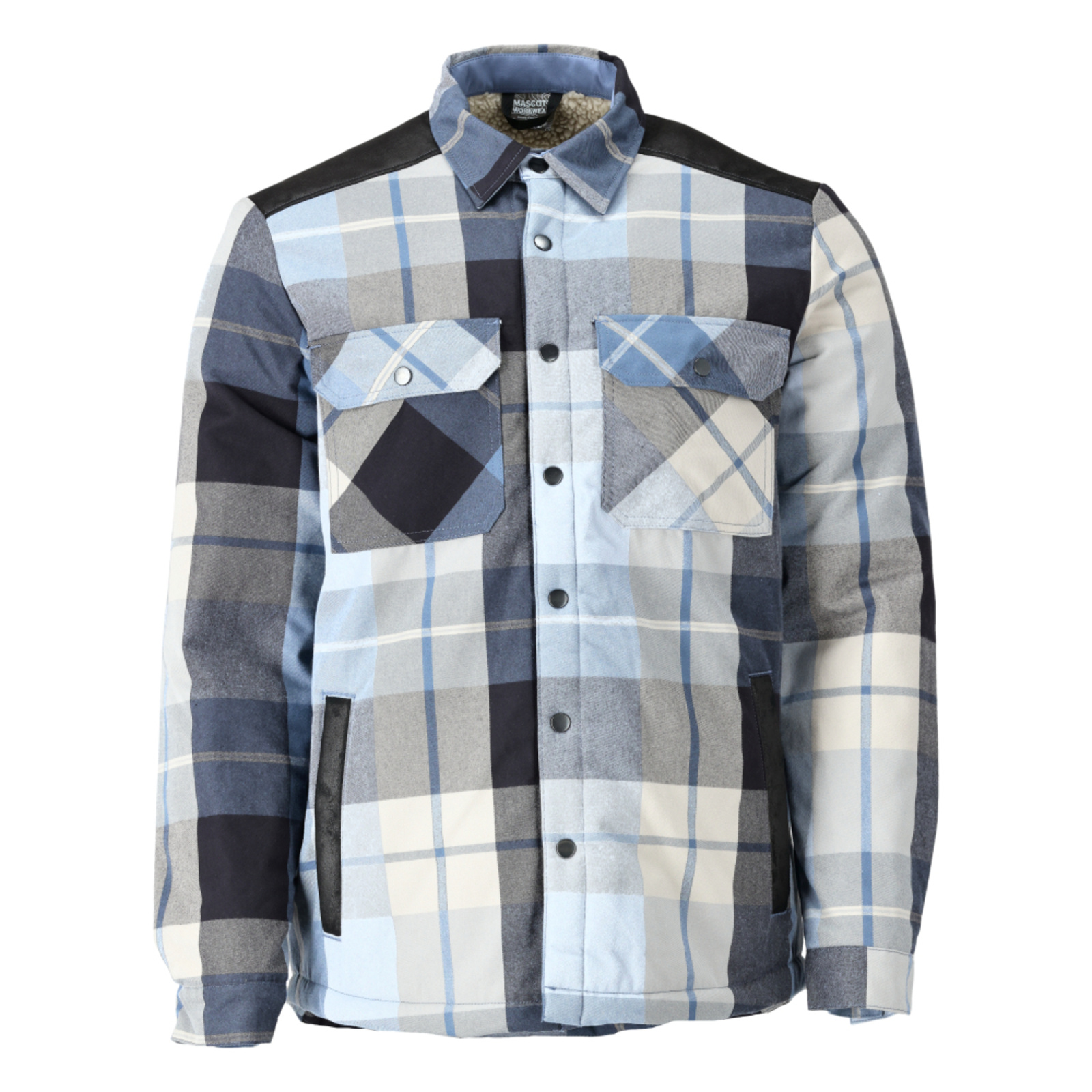 Chemise avec doublure fourrure CUSTOMIZED À carreaux marine foncé MASCOT - 23104-446-199