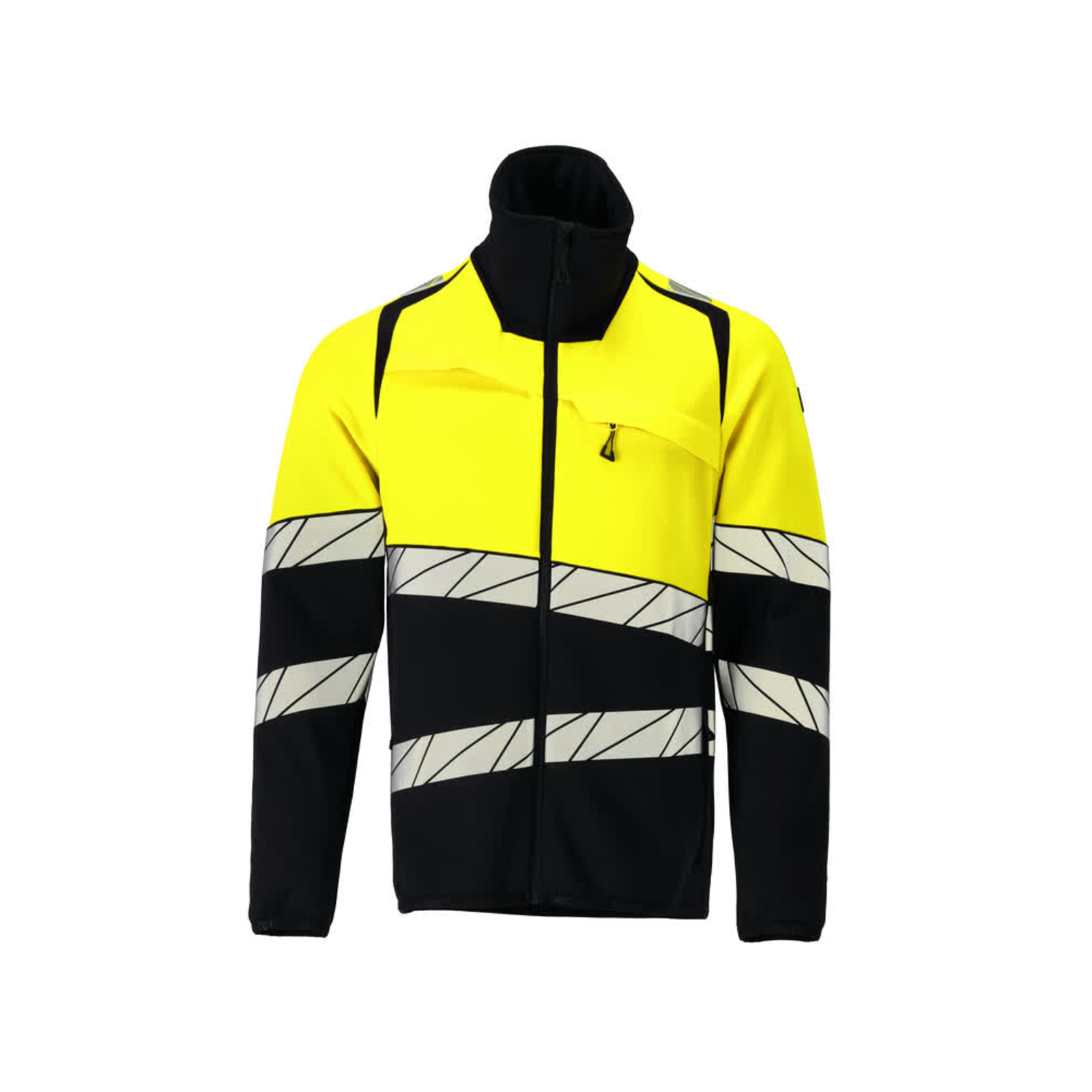 Pull polaire zippé ACCELERATE SAFE Marine foncé/Hi-vis jaune MASCOT - 25003-315-01017