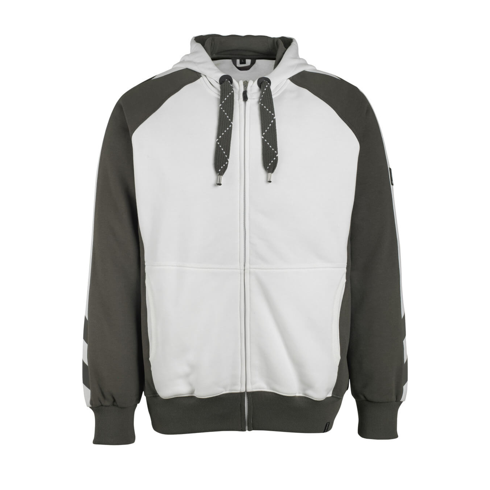 Sweat capuche zippé UNIQUE Blanc/Anthracite foncé MASCOT - 50566-963-0618