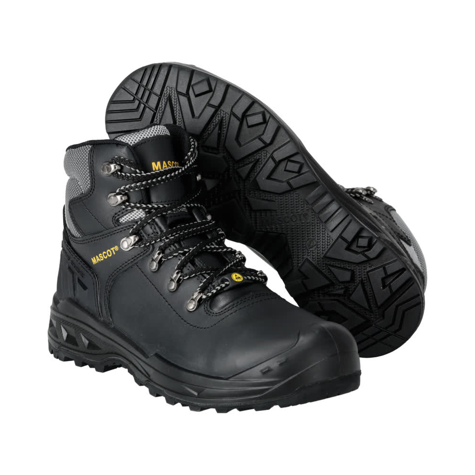 Bottines de sécurité Noir/Jaune Elbrus S3S Cuir MASCOT - F0074-902-0907