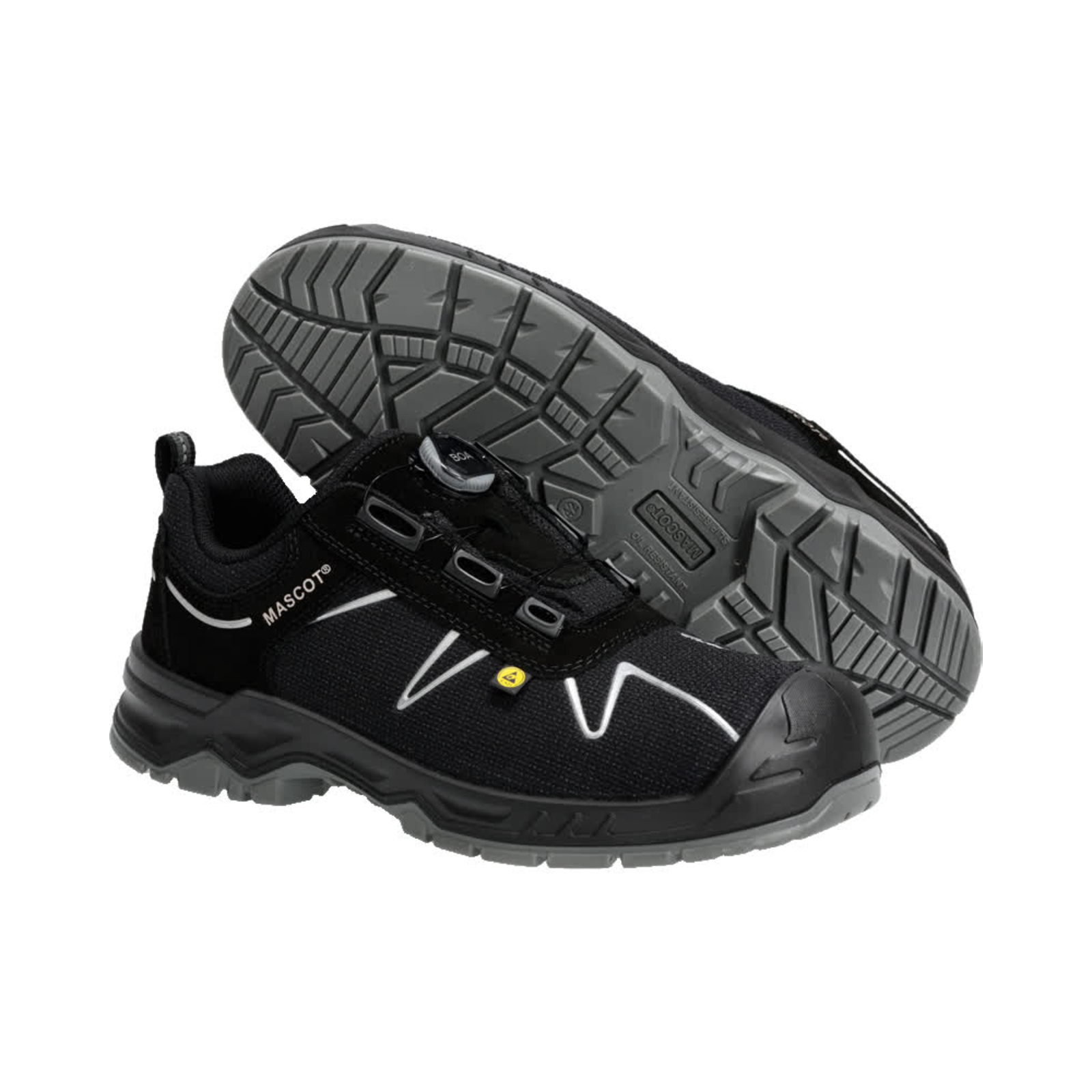 Chaussures de sécurité basses Noir/Argent S3S BOA Dyneema MASCOT - F0122-771-09880