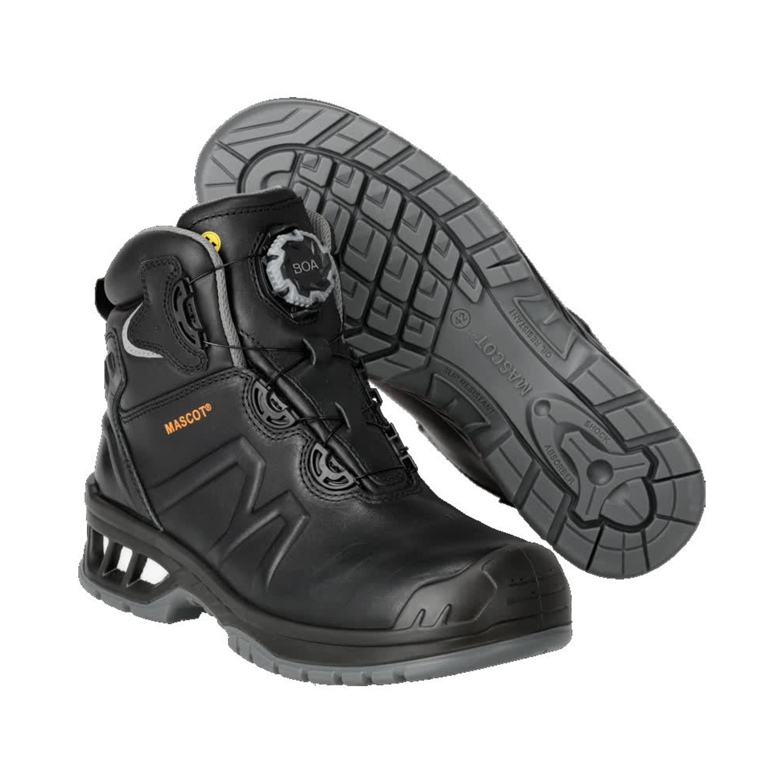 Bottines de sécurité Noir S3S BOA Cuir MASCOT - F0136-902-09