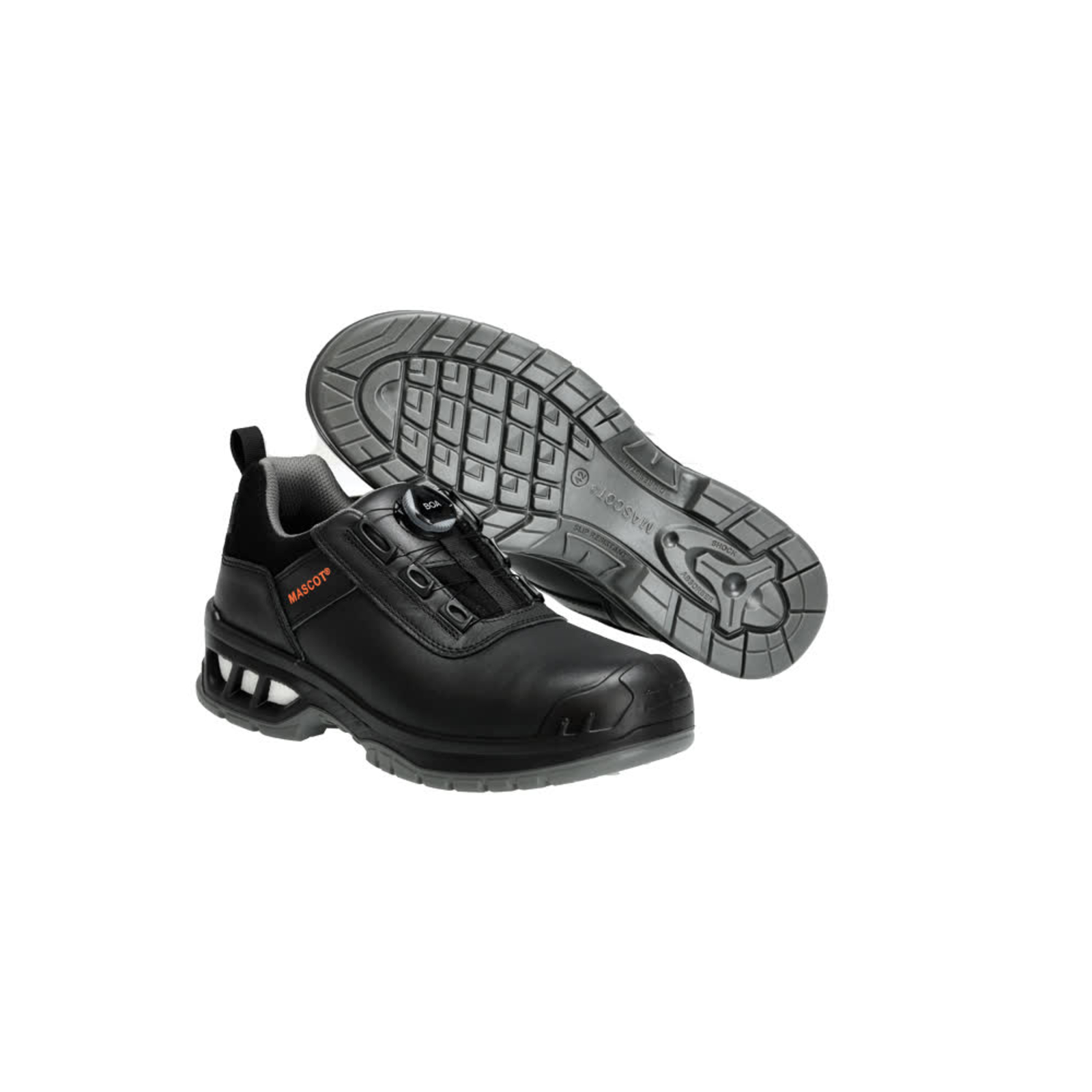 Chaussures de sécurité basses Noir S3S BOA Cuir MASCOT - F0137-902-09