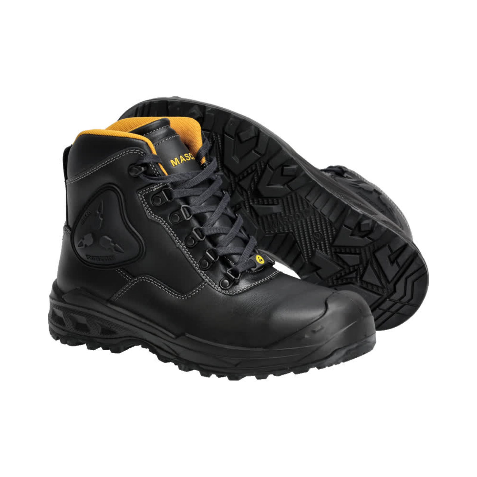Bottines de sécurité Noir/Jaune Batura Plus S3S Cuir MASCOT - F0165-902-0907