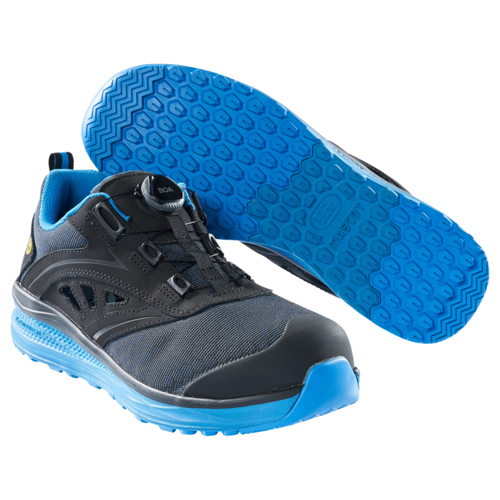 Sandales de sécurité Noir/Bleu roi S1P BOA polyester MASCOT - F0252-909-0911