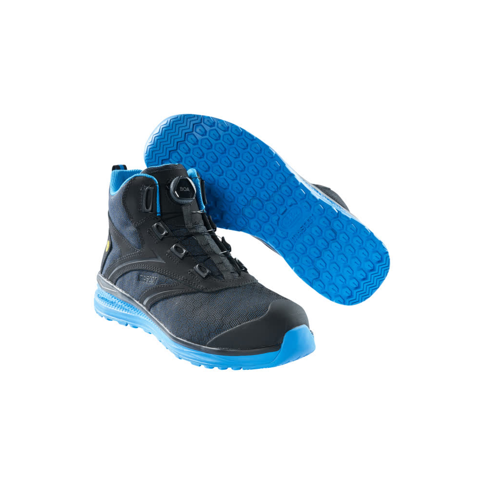 Bottines de sécurité Noir/Bleu roi S1P BOA polyester MASCOT - F0253-909-0911