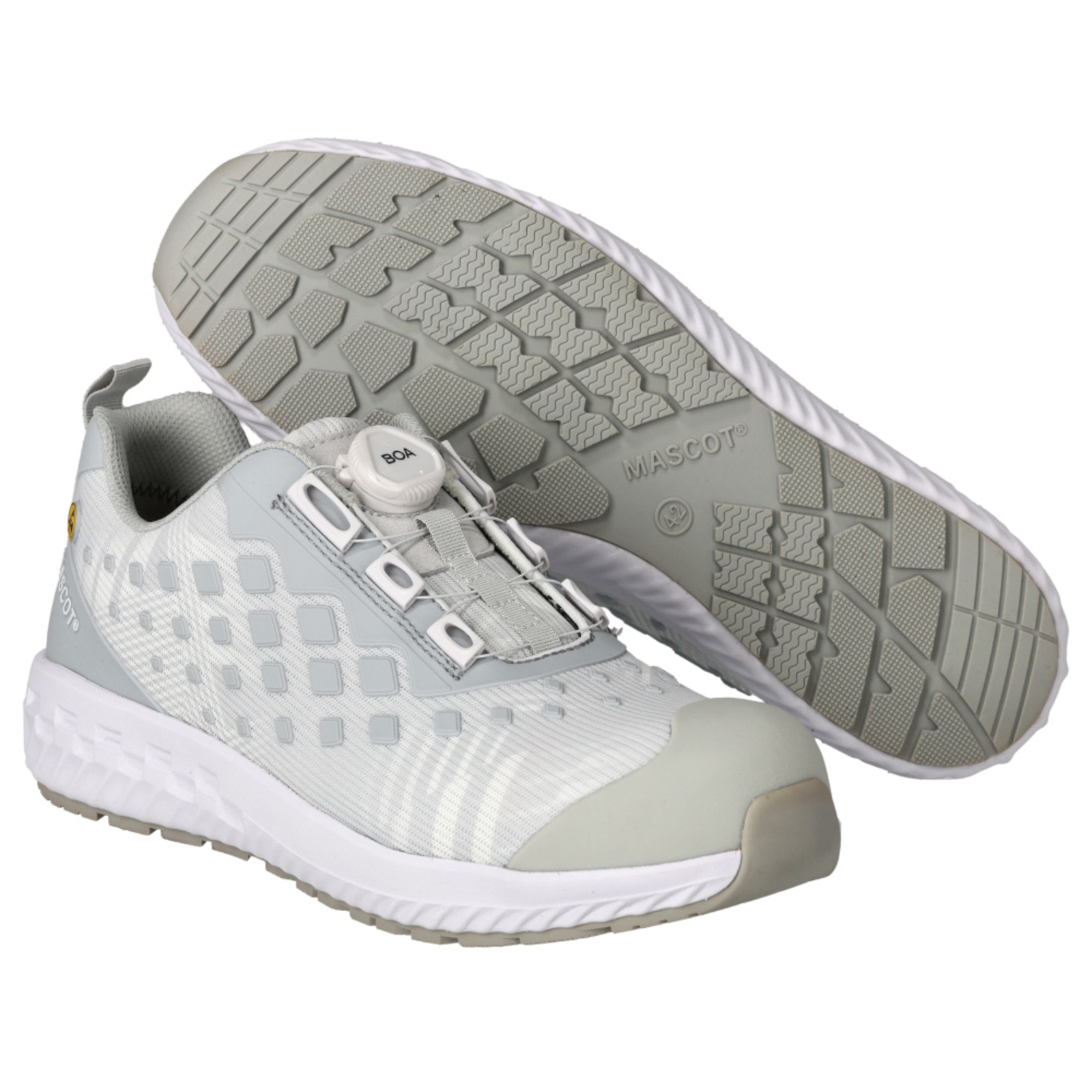 Chaussures de sécurité basses Blanc/Gris chiné clair S1PL BOA Polyamide MASCOT - F0650-704-0688