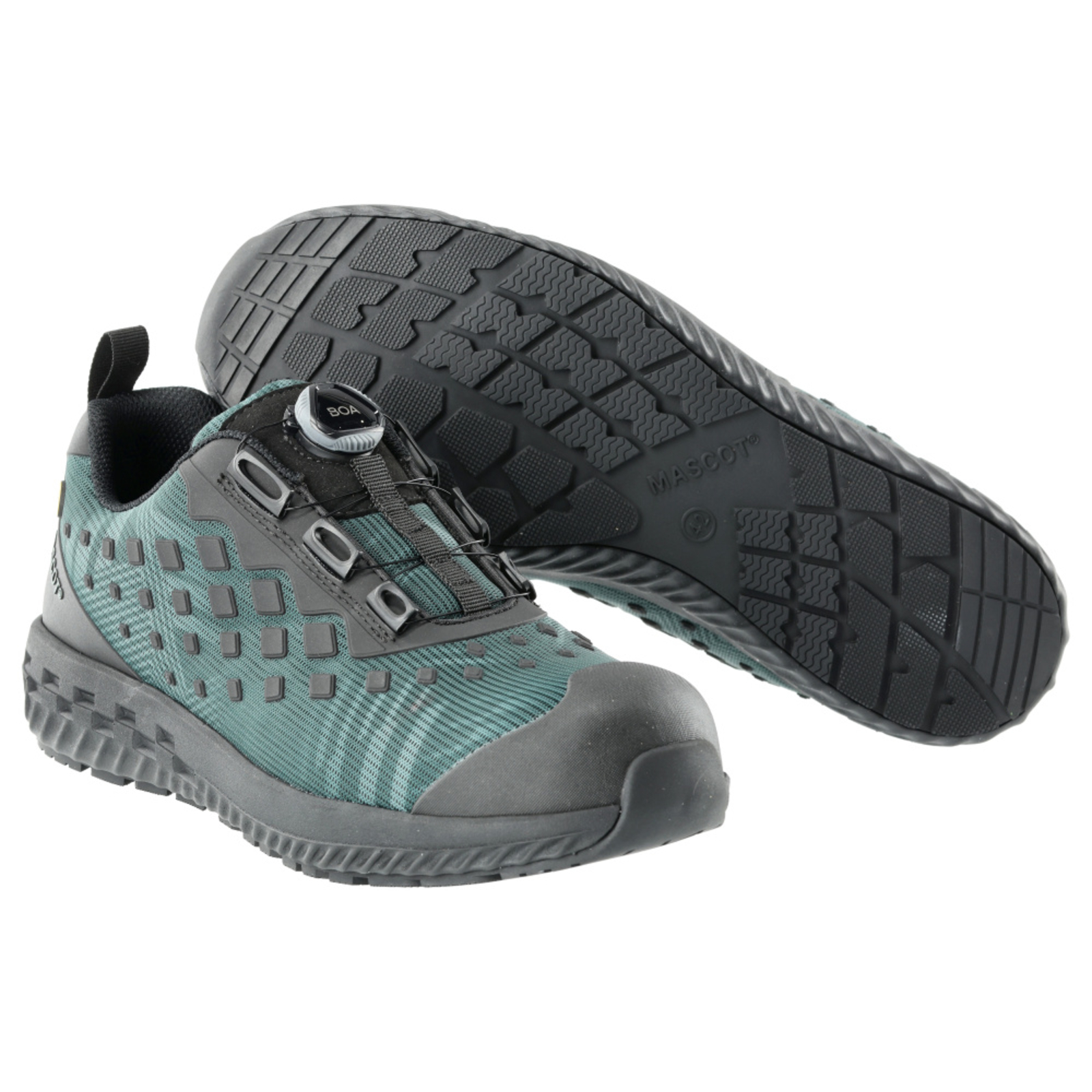 Chaussures de sécurité basses Vert forêt/Noir S1PL BOA Polyamide MASCOT - F0650-704-3409