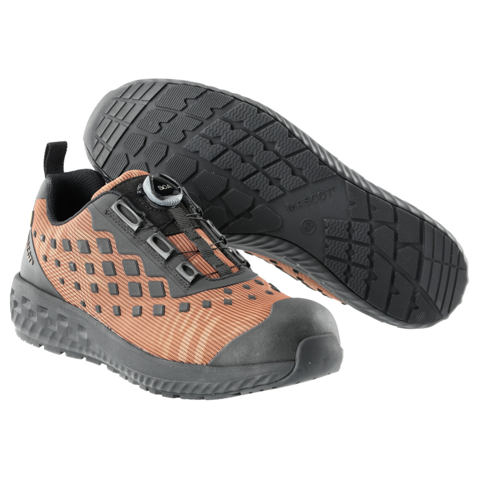 Chaussures de sécurité basses Brun noisette/Noir S1PL BOA Polyamide MASCOT - F0650-704-5409