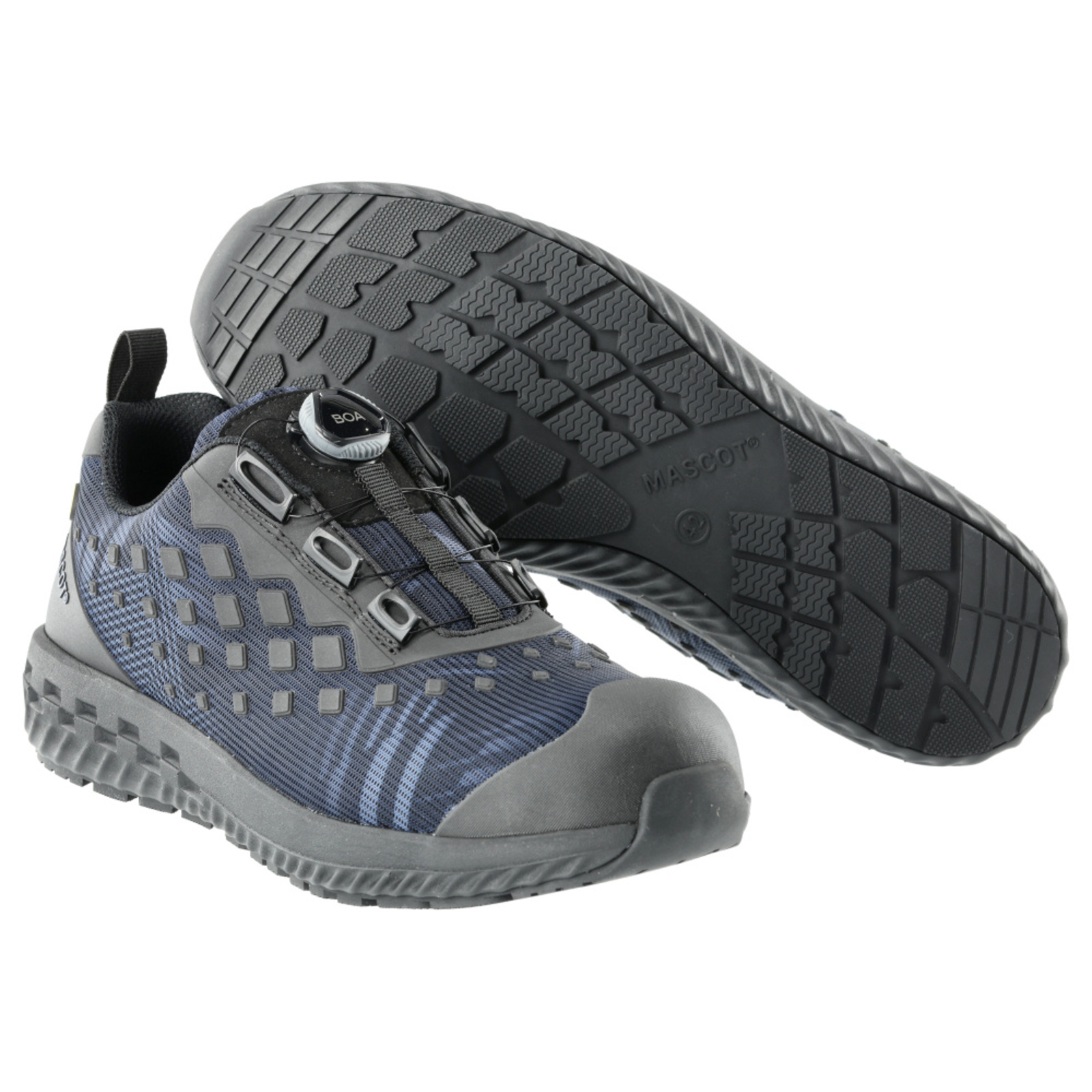 Chaussures de sécurité basses Bleu-gris/Noir S1PL BOA Polyamide MASCOT - F0650-704-8509