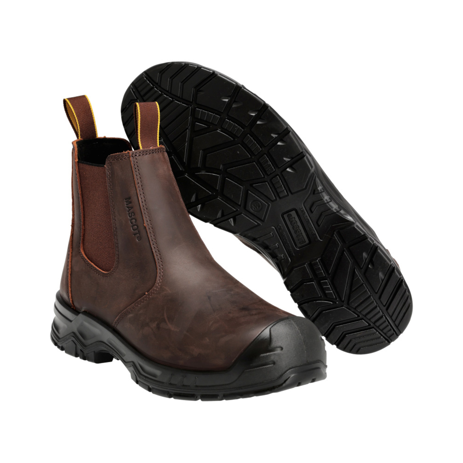 Bottines de sécurité Marron foncé/Noir S3S Cuir MASCOT - F1000-715-5009