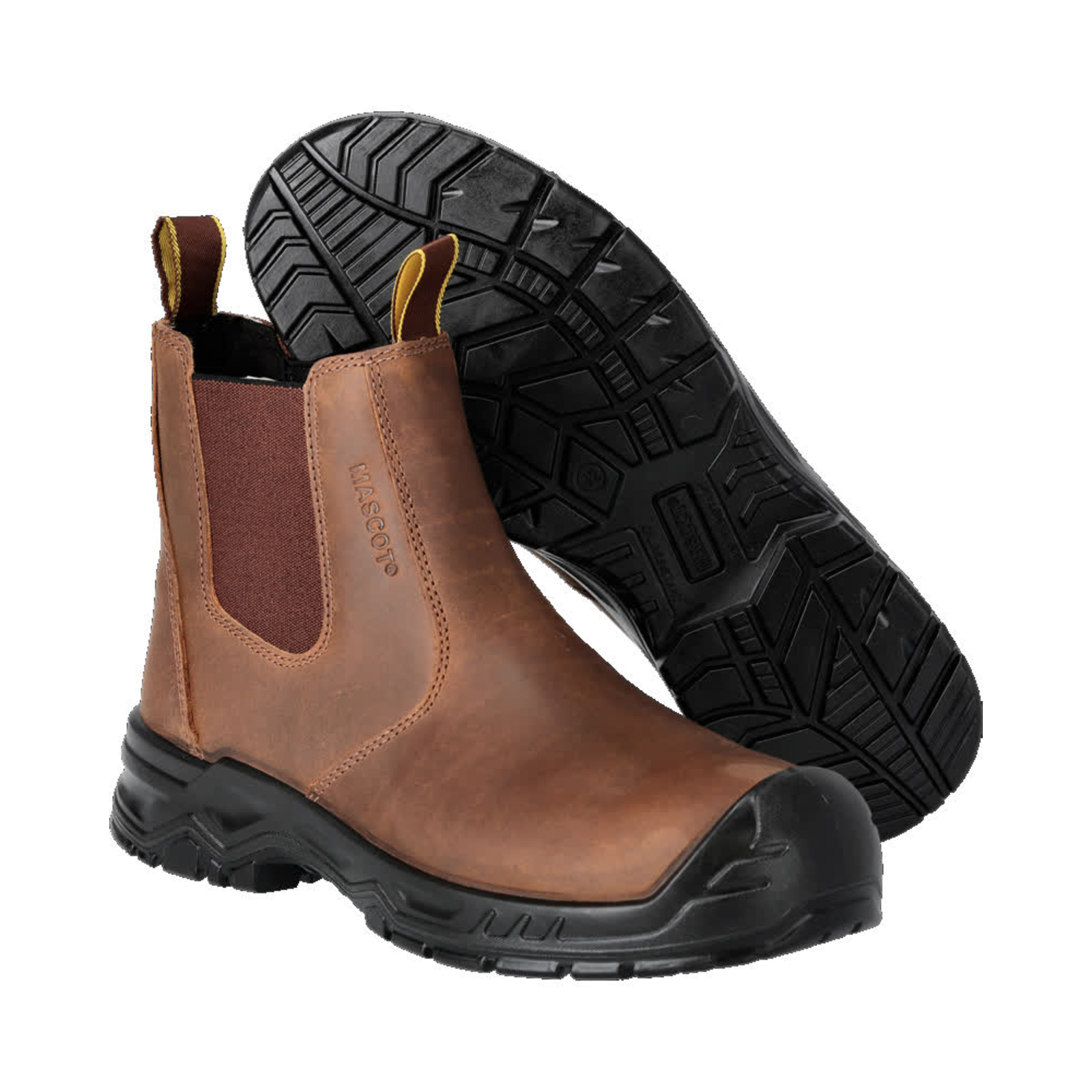Bottines de sécurité Brun noisette/Noir S3S Cuir MASCOT - F1000-715-5409