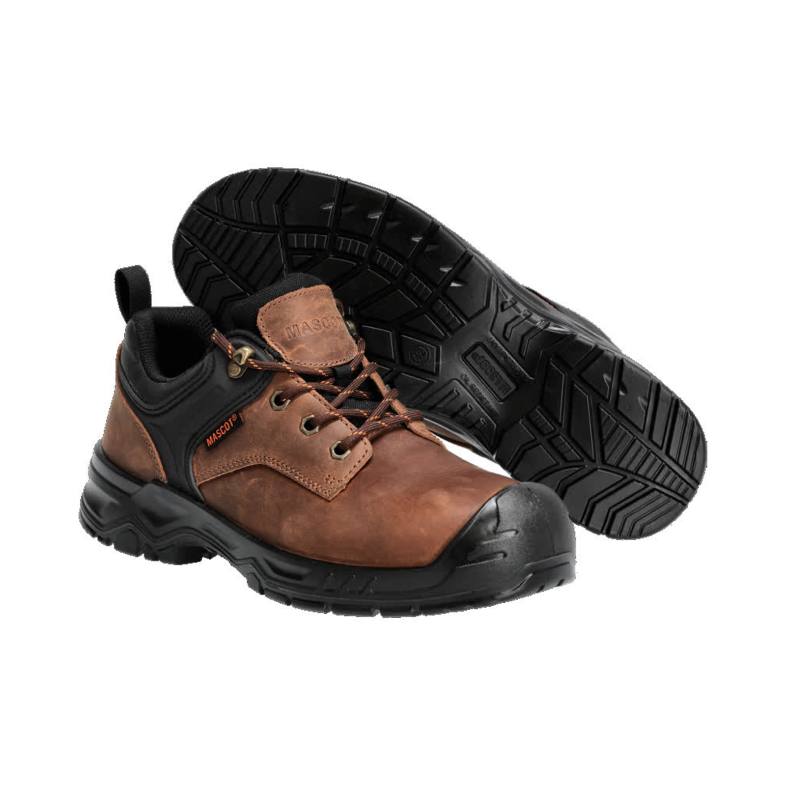 Chaussures de sécurité basses Brun noisette/Noir S3S Cuir MASCOT - F1001-715-5409