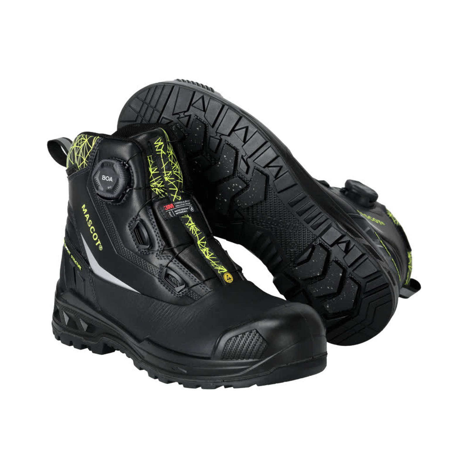 Bottines de sécurité Noir S7S BOA imperméable Cuir MASCOT - F1302-902-09