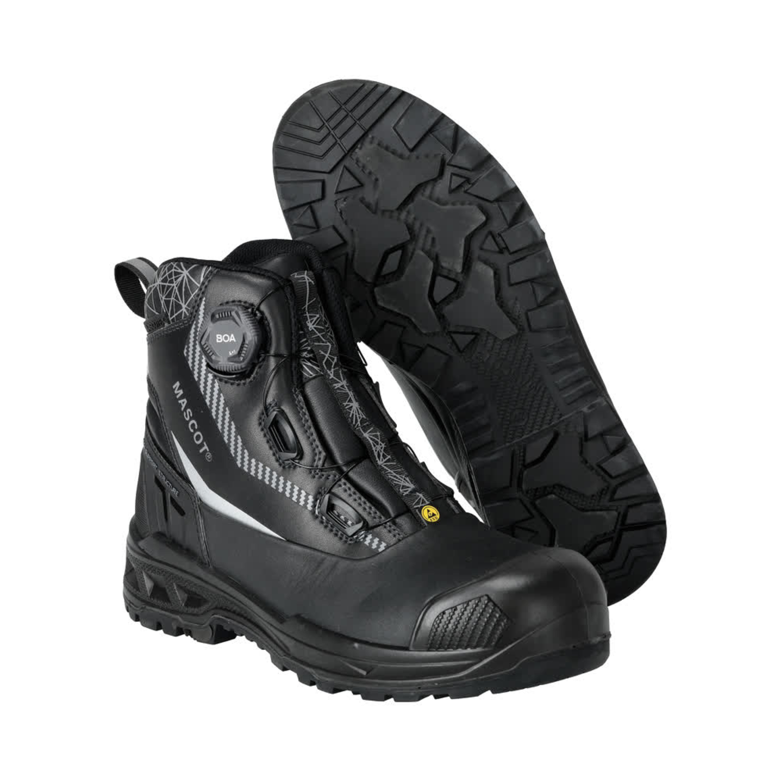 Bottines de sécurité Noir S7S BOA imperméable Cuir MASCOT - F1305-902-09