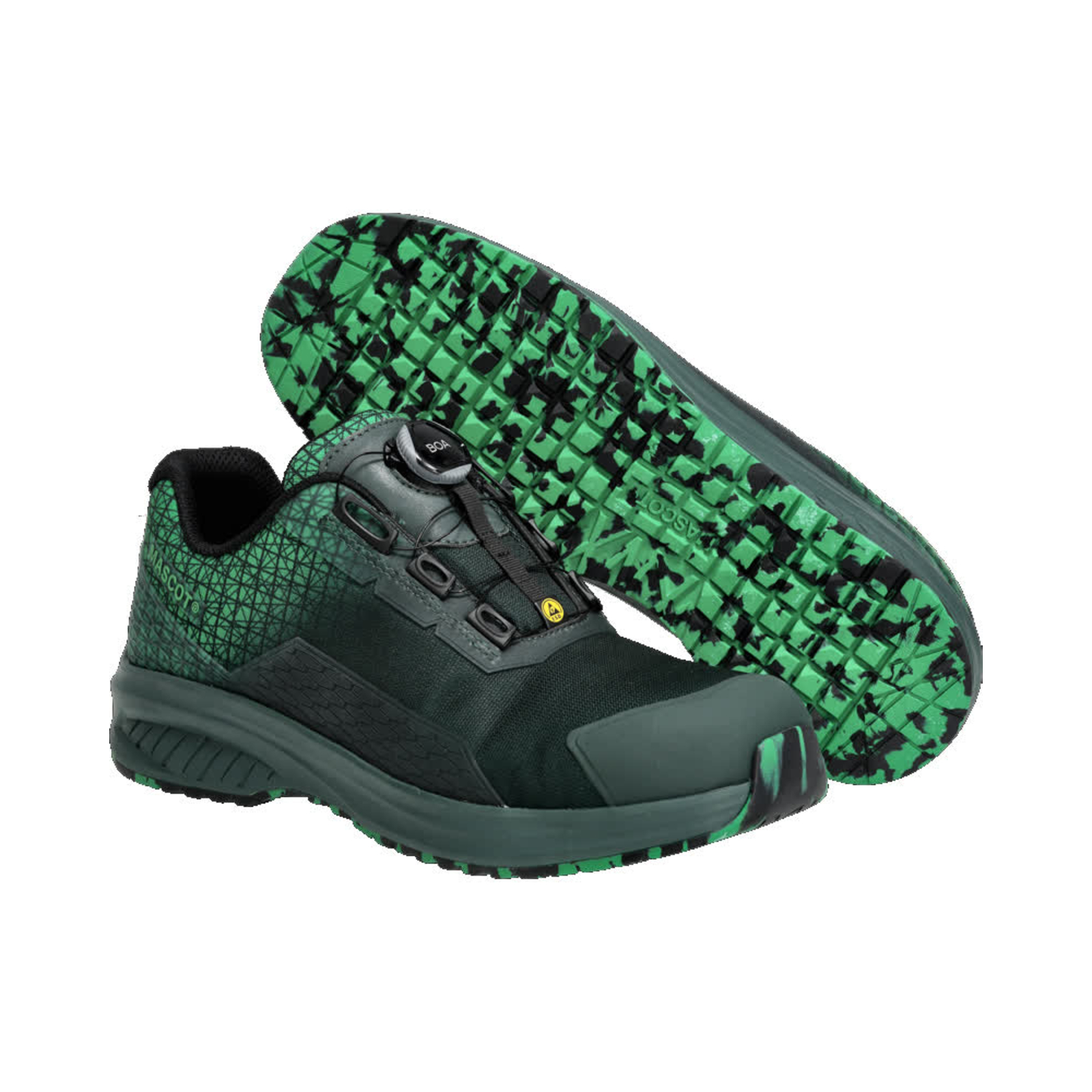 Chaussures de sécurité basses Vert bouteille/Vert gazon S3S BOA MASCOT - F1501-909-03333