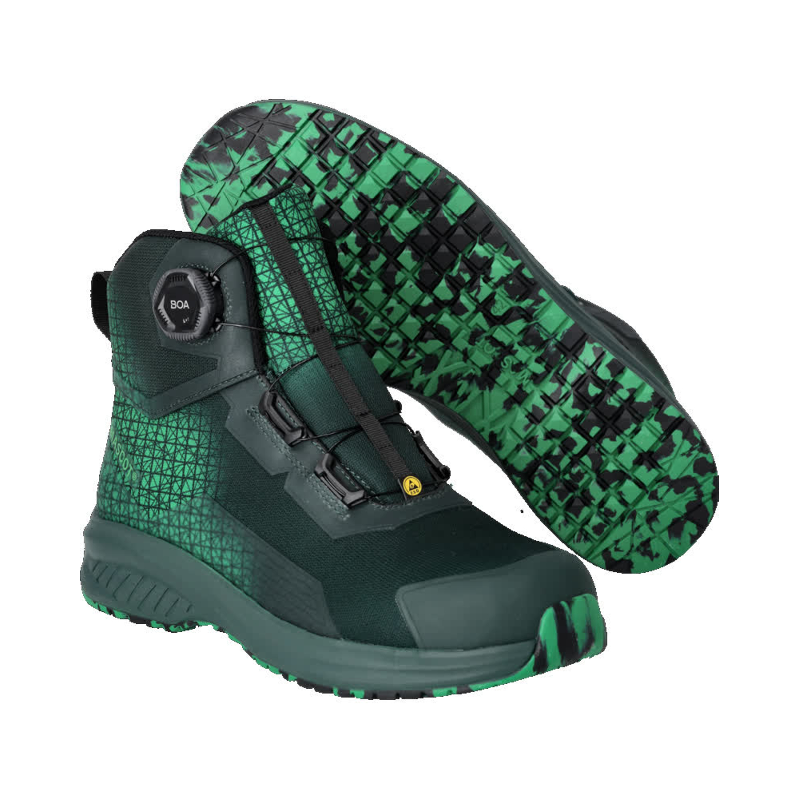Bottines de sécurité Vert bouteille/Vert gazon S3S BOA MASCOT - F1502-909-03333