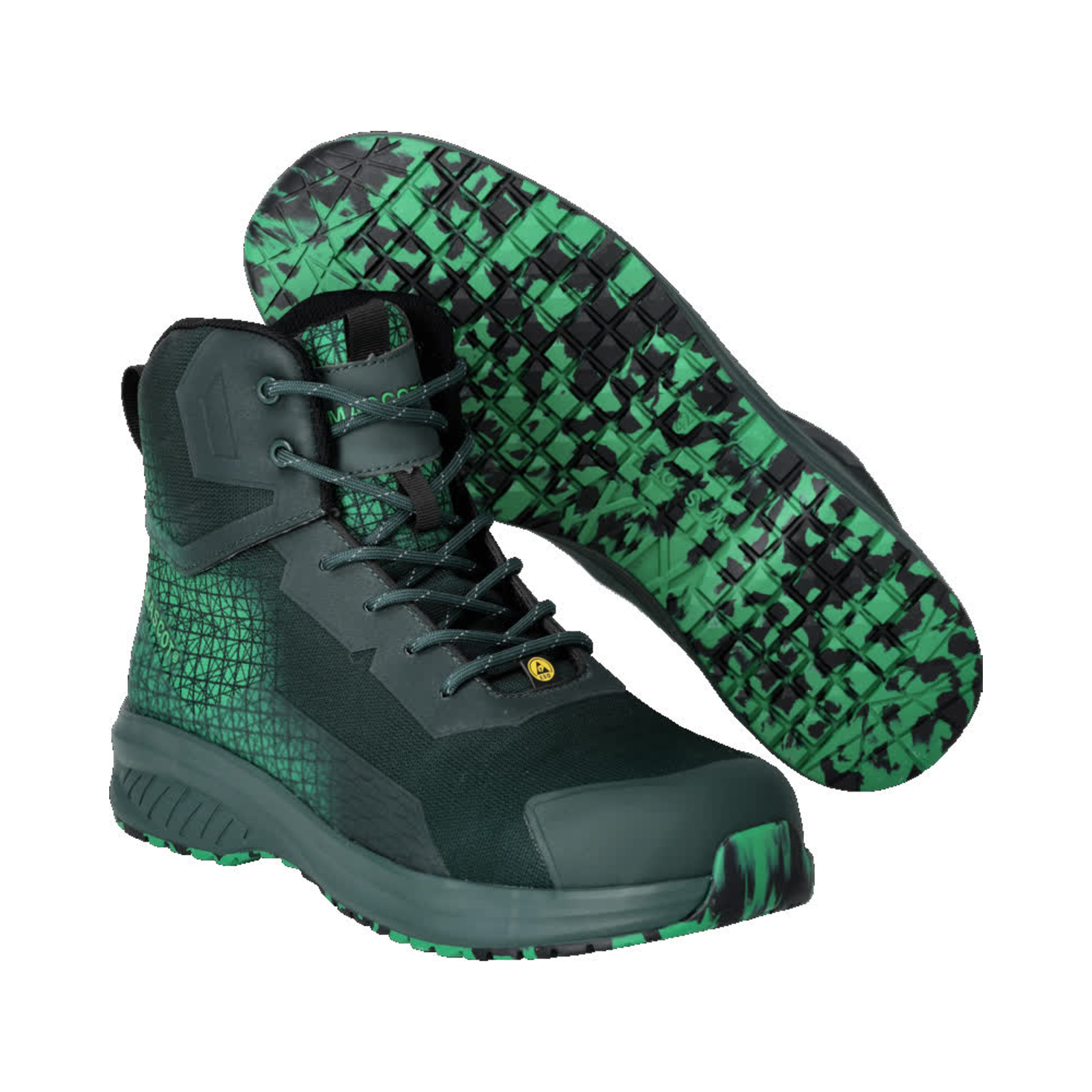 Bottines de sécurité Vert bouteille/Vert gazon S3S MASCOT - F1503-909-03333