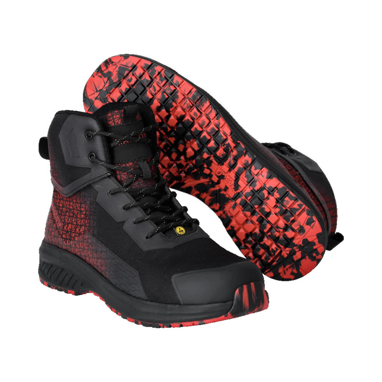 Bottines de sécurité Noir/Rouge trafic S3S MASCOT - F1503-909-09202