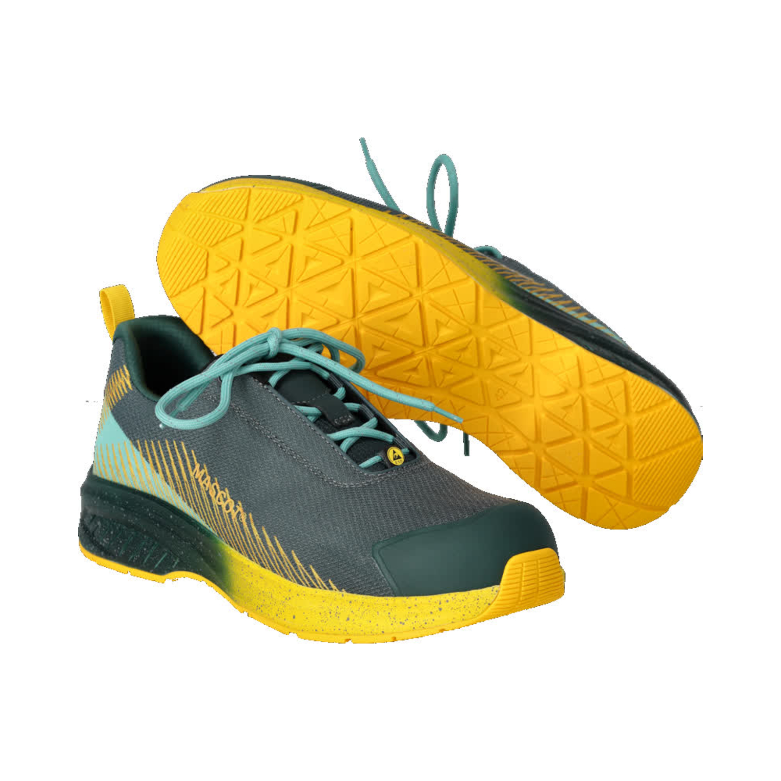 Chaussures de sécurité basses Vert forêt/Jaune soleil S1PS MASCOT - F1600-909-3477