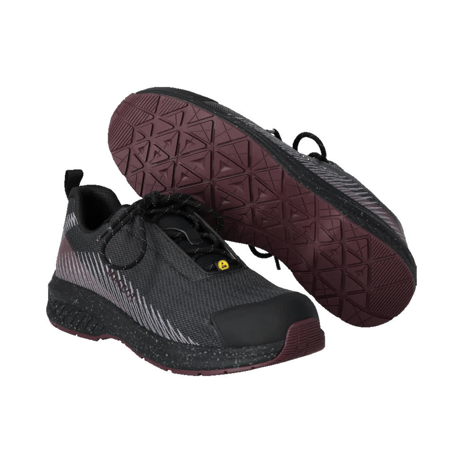 Chaussures de sécurité basses Gris anthracite/Bordeaux S1PS MASCOT - F1600-909-8922