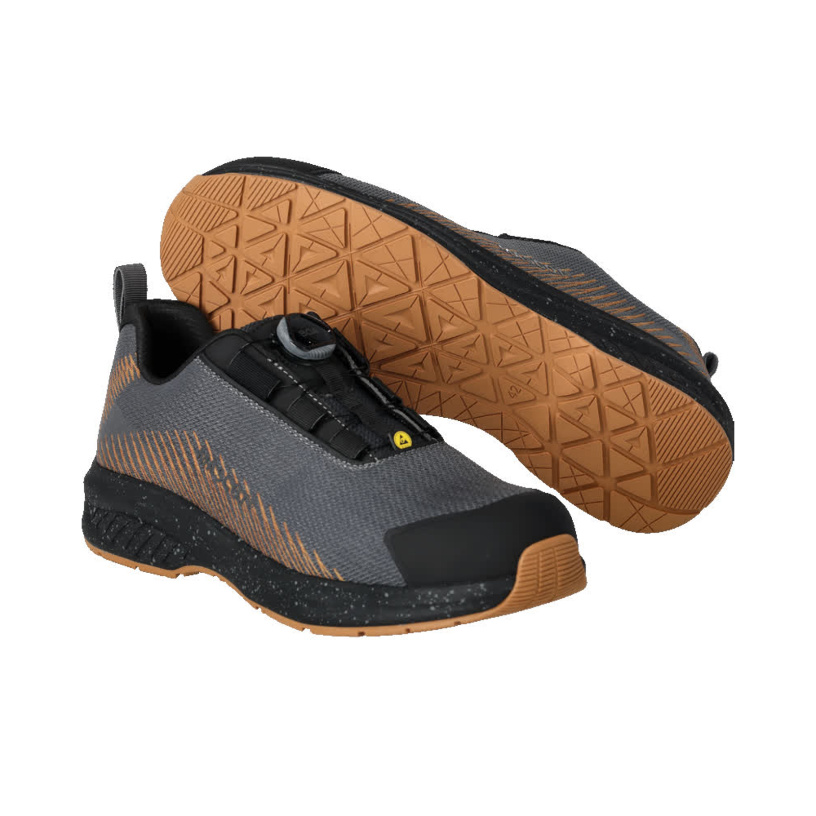 Chaussures de sécurité basses Gris anthracite/Brun noisette S1PS BOA MASCOT - F1601-909-8954