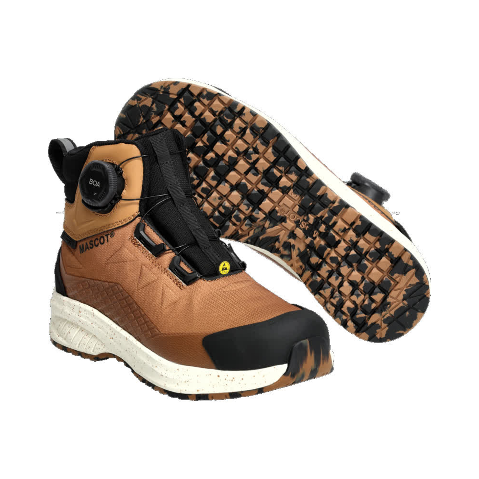 Bottines de sécurité Brun noisette S7S BOA polyester MASCOT - F1602-702-54