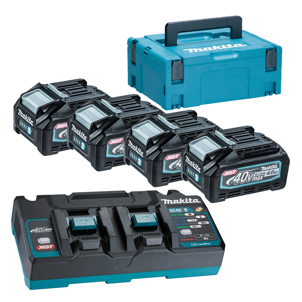 PowerPack XGT 4 batteries BL4040 + un chargeur DC40RB - MAKITA - 191U28-6