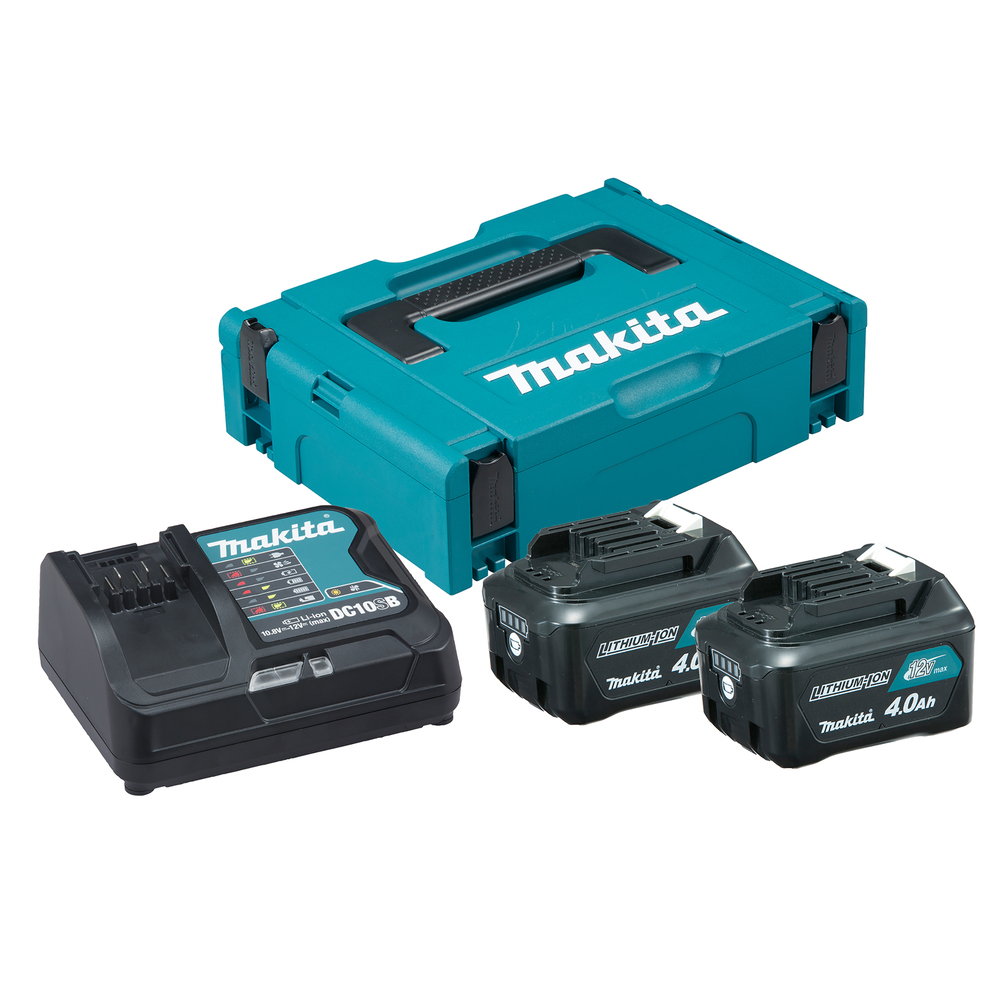 PACK 2xBL1041B + DC10SB + MAKPAC - MAKITA - 197641-2