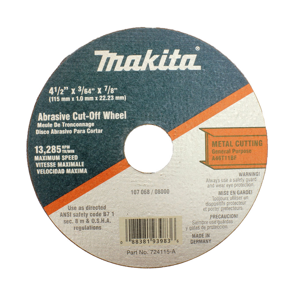 CUITTING WHEEL METAL100x2,5x16 - MAKITA - 724115-6