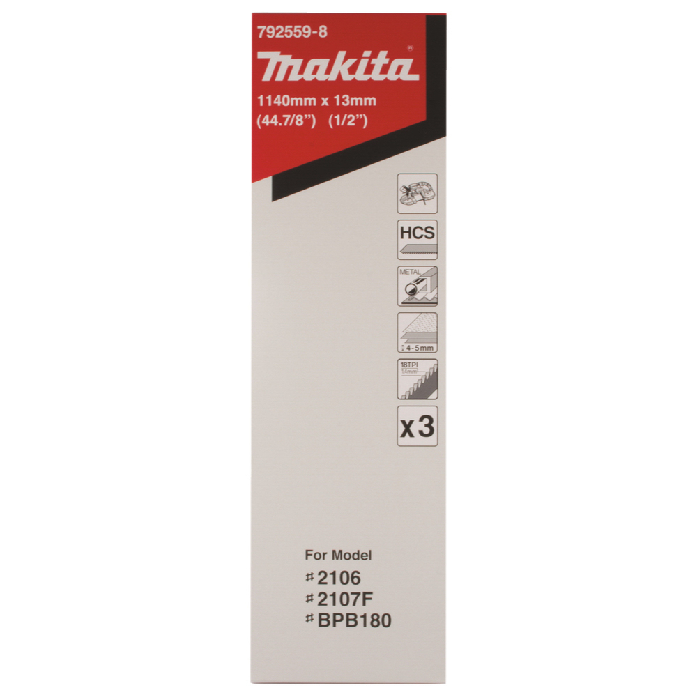 LAME SCIE RUBAN MÉTAL 18D/POUCE 1140MM LOT DE 3 - MAKITA - 792559-8
