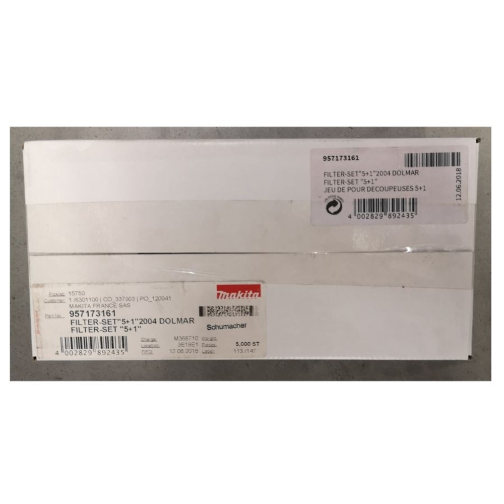 Kit 1 filtre air + 5 préfiltre DOLMAR - MAKITA - 957173161