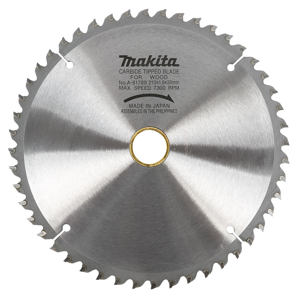 LAME CARBURE D210 BOIS POUR SCIES RADIALES ET SUR TABLES - MAKITA - A-81789
