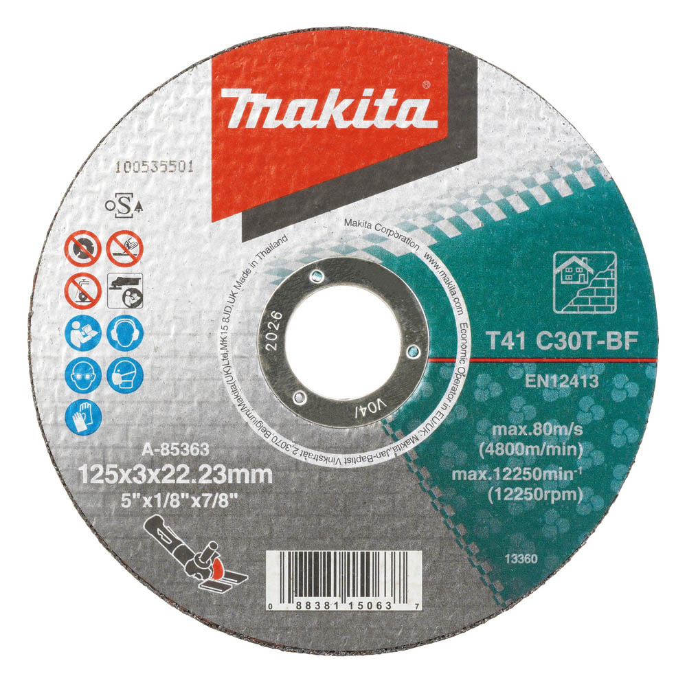 DISC TRONC TMAT 125X3 C30T 2G - MAKITA - A-85363