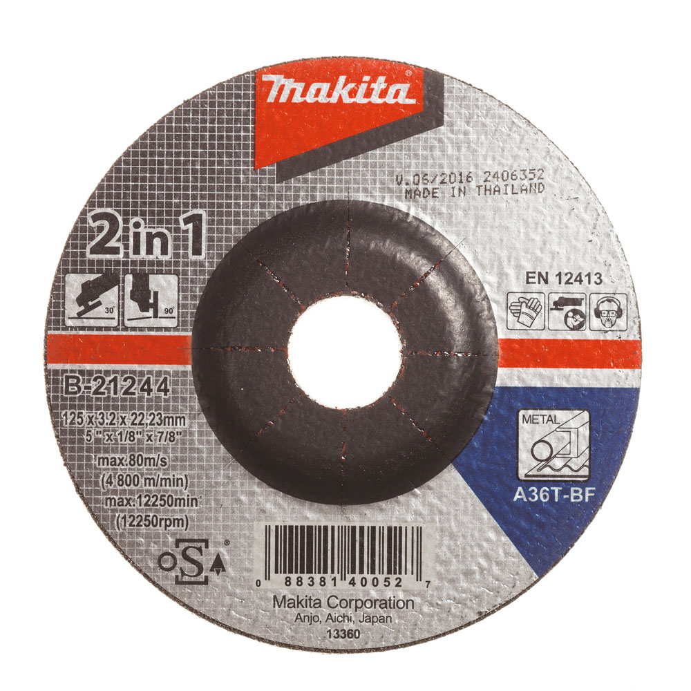 MEULE MET 125X3,2 A36T - MAKITA - B-21244