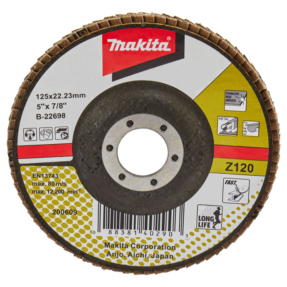 Plateaux à lamelles premium Zirconium bombé x125 Z120 - MAKITA - B-22698