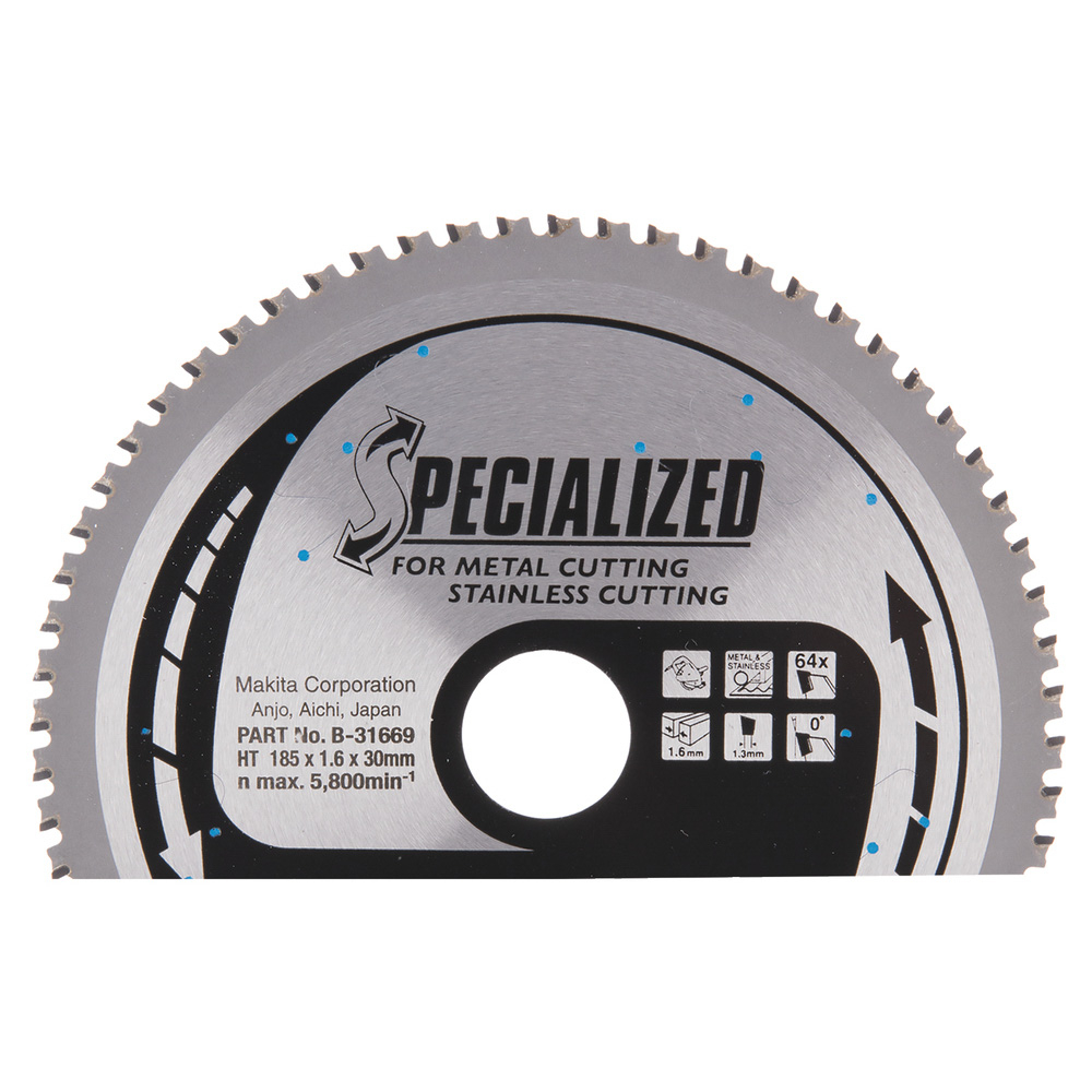 LAM TCT PO SIL 185/30/64 INOX - MAKITA - B-31669