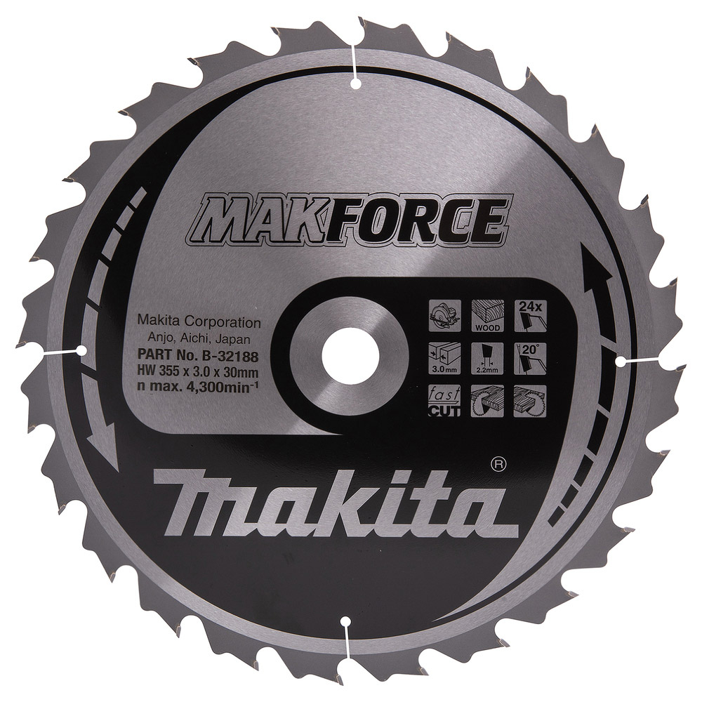 LAM TCT PO MAK 355/30/24 BOIS - MAKITA - B-32188