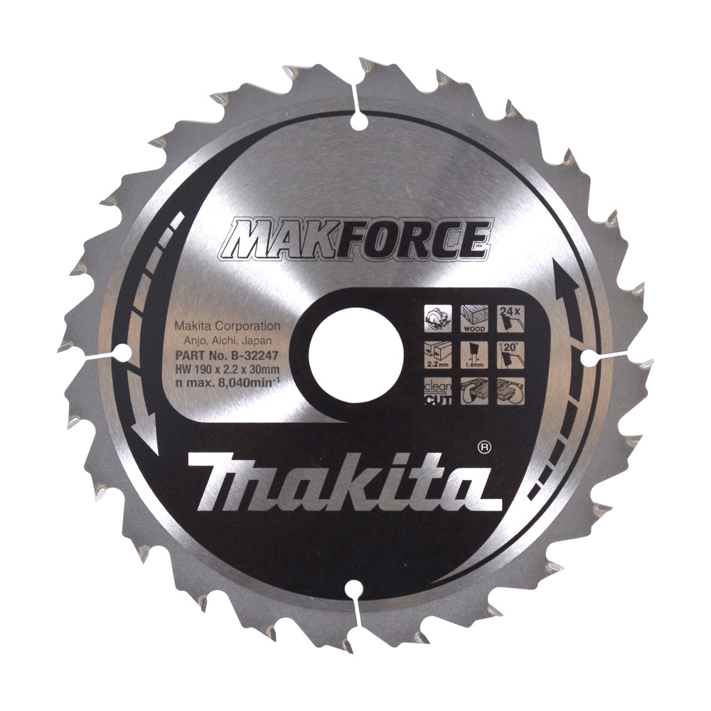 LAM TCT PO MAK 190/30/24 BOIS - MAKITA - B-32247