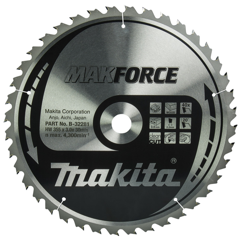 LAM TCT PO MAK 355/30/40 BOIS - MAKITA - B-32281