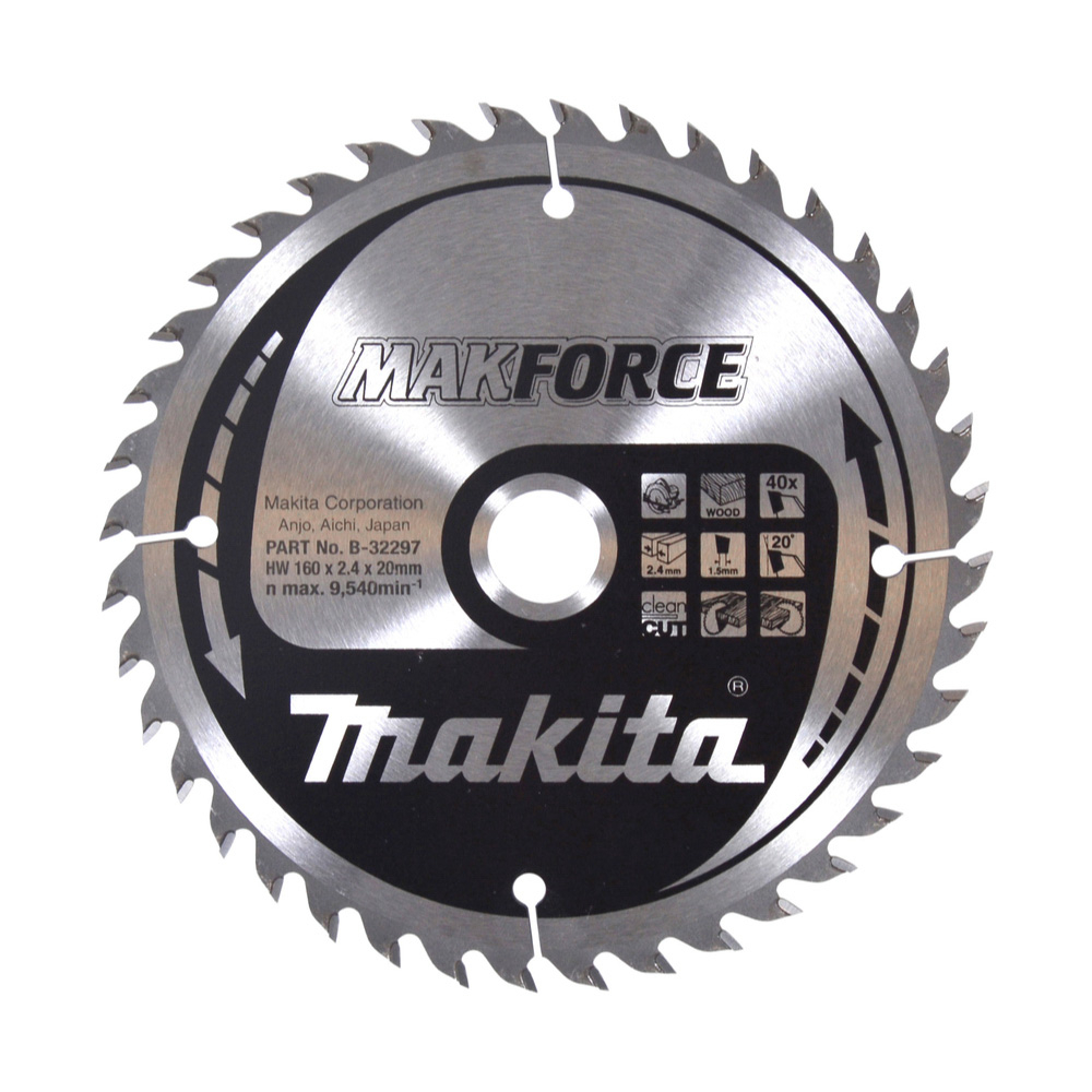 LAM TCT PO MAK 160/20/40 BOIS - MAKITA - B-32297