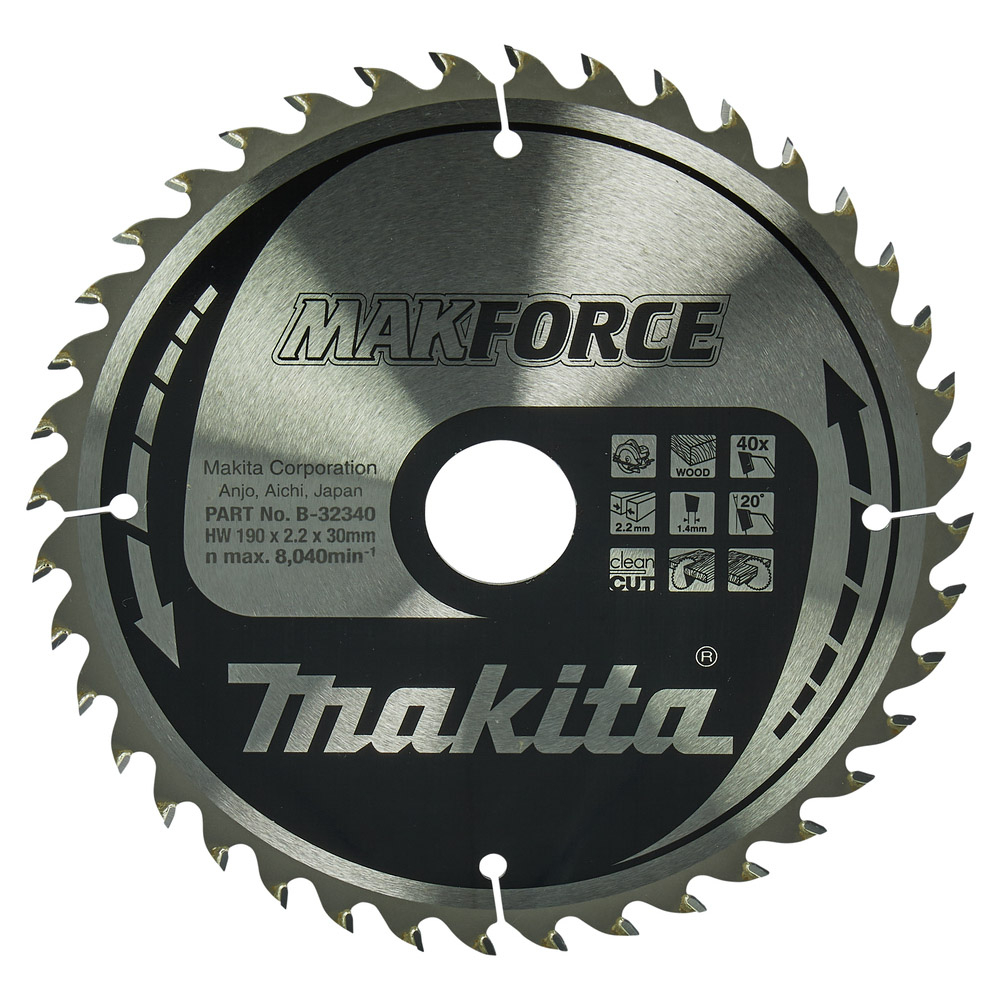 LAM TCT PO MAK 190/30/40 BOIS - MAKITA - B-32340