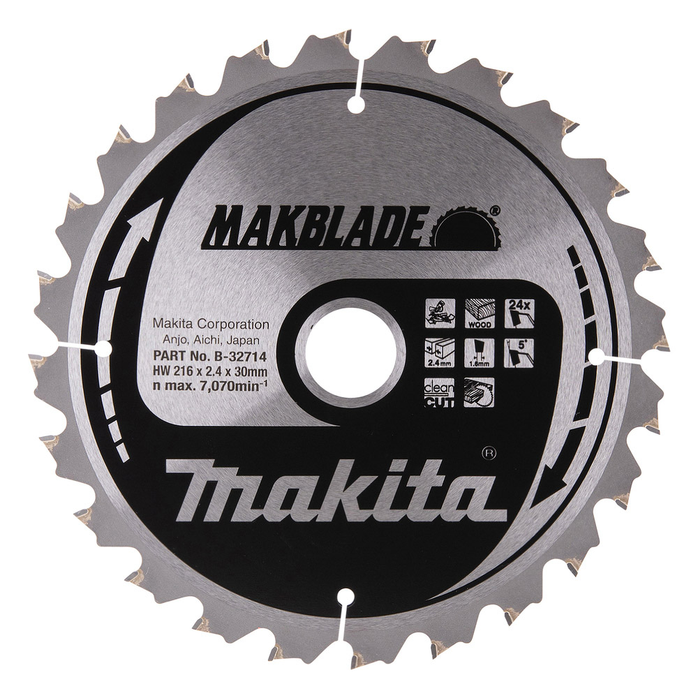 LAME CARBURE MAKBLADE BOIS 216X30MM 24D - MAKITA - B-32714